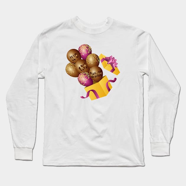 Its My Birthday Long Sleeve T-Shirt by Designoholic